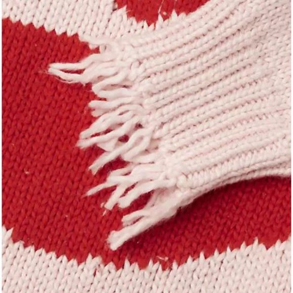 NWT WILDFOX Luna Lip Frayed-Hem Cotton Sweater Pink Small - Picture 13 of 13